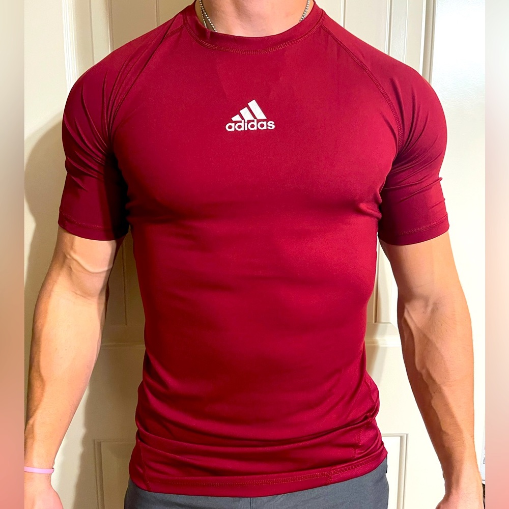 Red Adidas Compression Shirt
